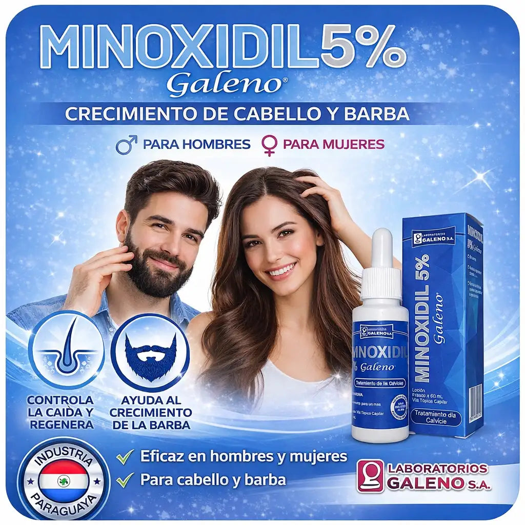 Loción Minoxildil al 5% para Caída de Pelo