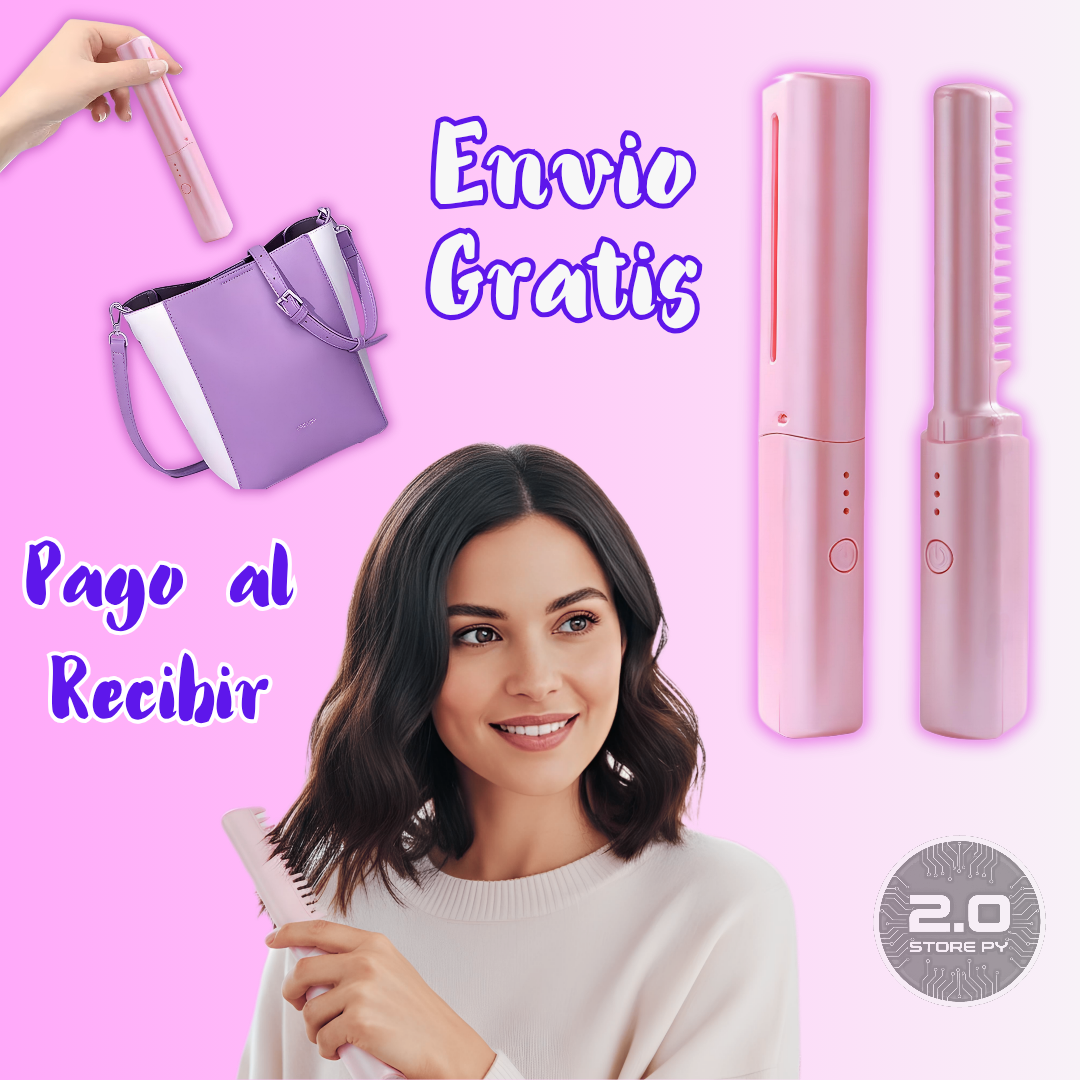 Peine Alisador Portátil Recargable